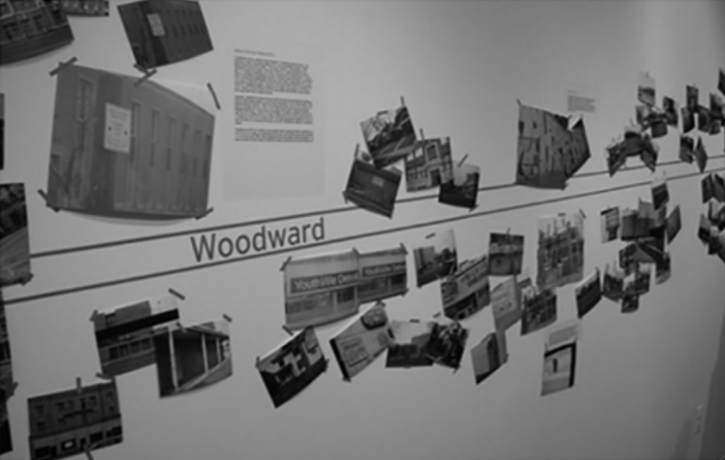 This is a photo-exhibit specially designed by youth to look like it's going down Woodward street (Aldana et al., 2021) 