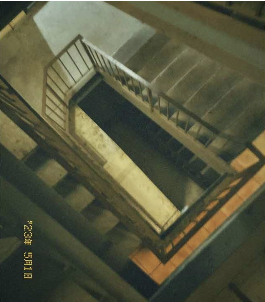 Spiral concrete staircase