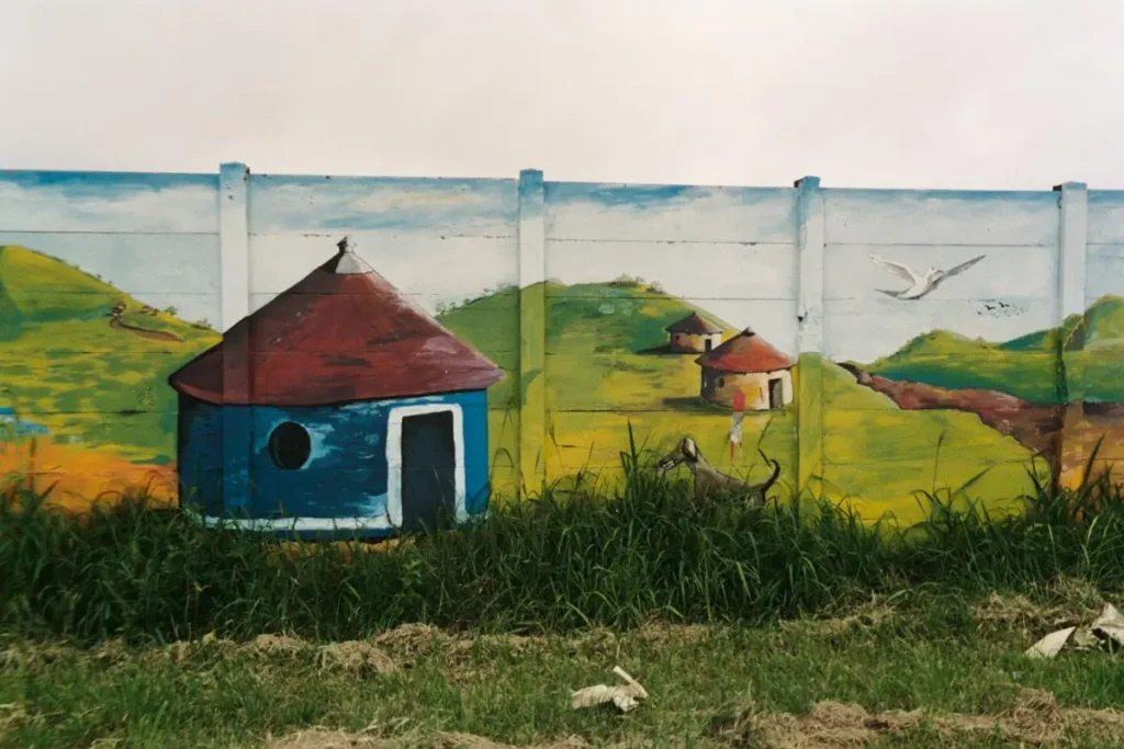 This is good looking art on the wall near a taxi route. ..Speaking about Pictures, Mdantsane, South Africa. Source: Photovoice participant