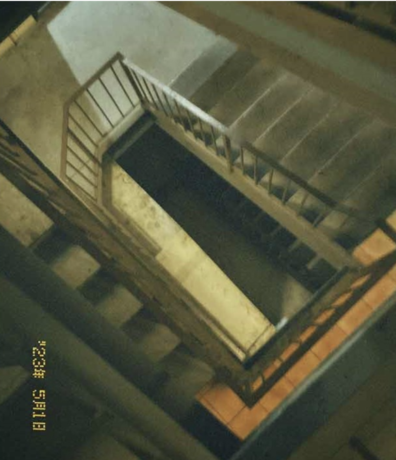 Spiral concrete staircase
